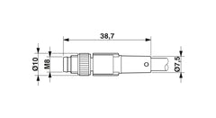 Phoenix Contact SAC-3P-M 8MS/5,0-PUR