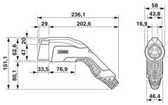 Phoenix Contact Type 1 to 2 EV Cable 1P 7.4kW 4 Meter