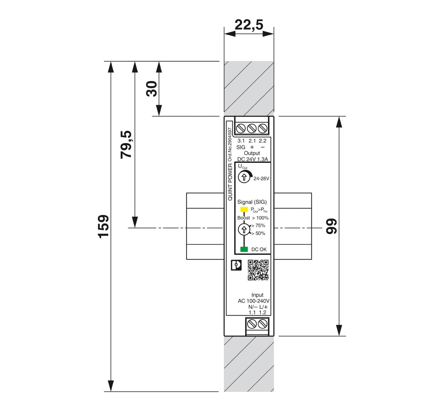 Phoenix Contact  REL-OR3/LDP-24DC/3X21 - Single relay