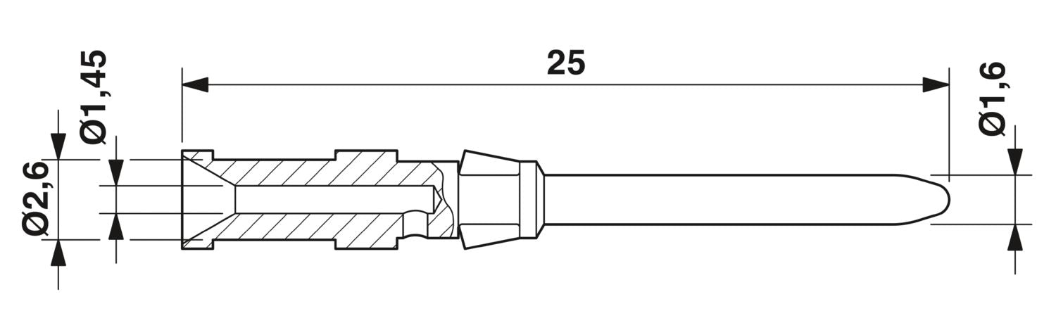 Phoenix Contact Crimp Contact - CK1,6-ED-1,00ST AU