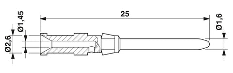 Phoenix Contact Crimp Contact - CK1,6-ED-1,00ST AU