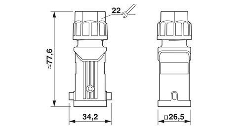 Phoenix Contact HC-STA-D07-HHFS-1TGM20-PL-BK - C/O