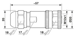 Phoenix Contact SACC-M12FS-5CON-PG 9-SH - Connector
