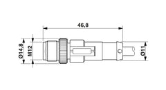 Phoenix Contact Sensor/Actuator Cable - SAC-4P-M12MS/