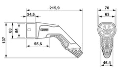 Phoenix Contact Type 2 EV Cable 3P 32A 5 Meter