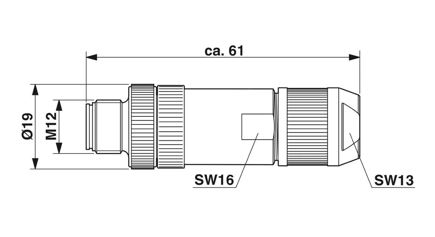 Phoenix Contact  SACC-M12MSD-4Q SH - Data Connector