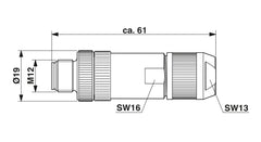 Phoenix Contact  SACC-M12MSD-4Q SH - Data Connector
