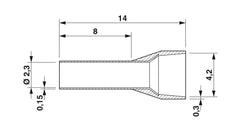 Phoenix Contact Ferrule 2.5 8 BU Ferrule Crimpfox (PK