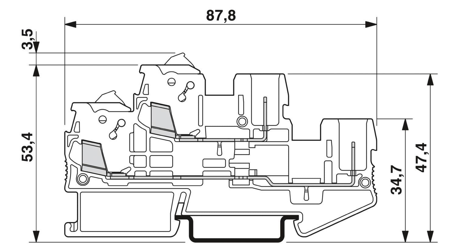 Phoenix Contact QTTCB 1,5/ 2P - Double-Level Terminal