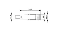 Phoenix Contact SAC-3P-M12MS/0,3-PUR/M 8FS