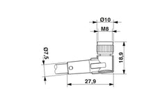 Phoenix Contact Sensor/Actuator Cable - SAC-3P-M12MS/