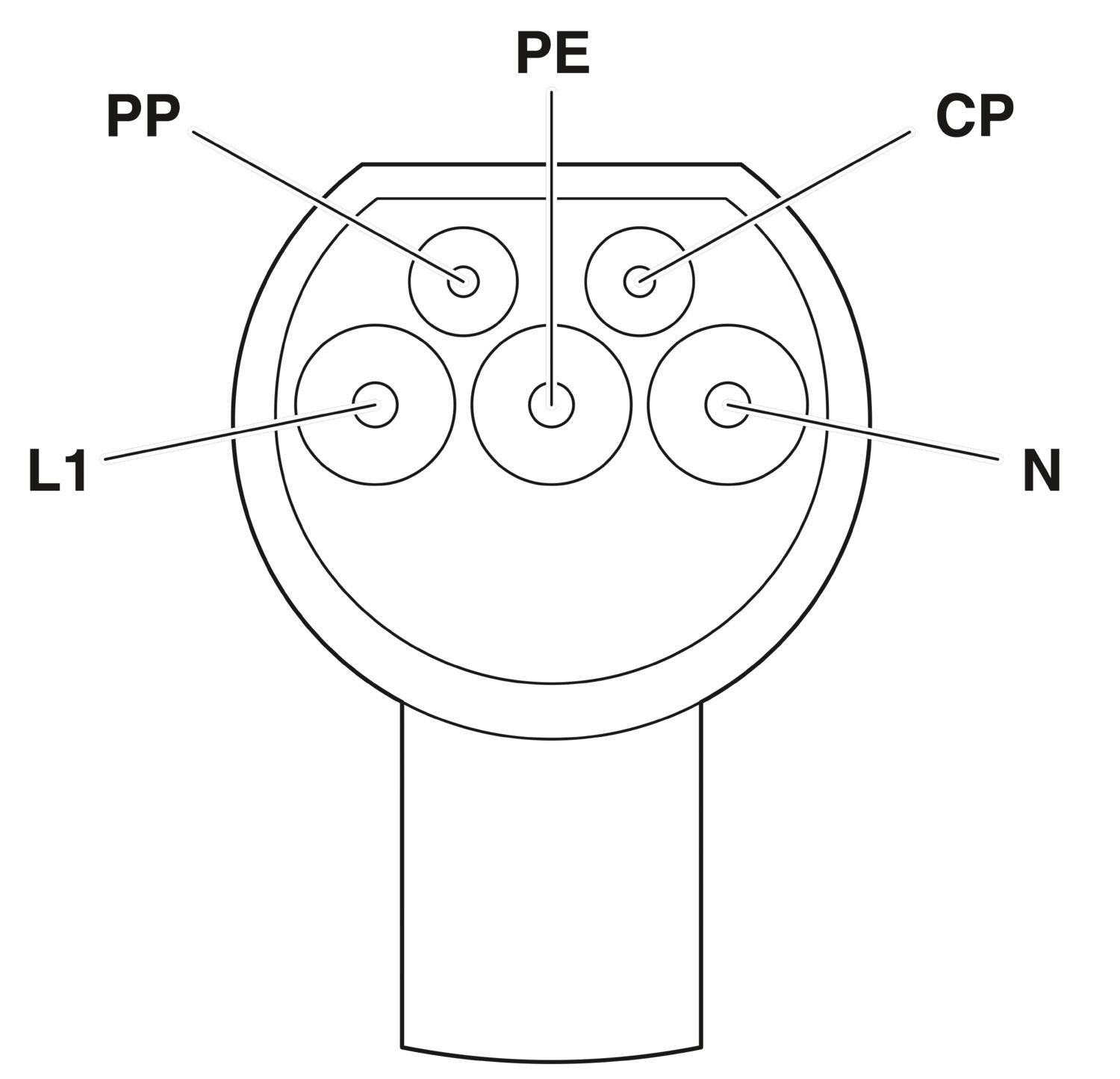 Phoenix Contact Type 2 EV Cable 1P 7.4kW 5 Meter