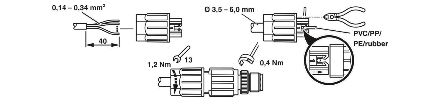 Phoenix Contact SACC-M12MS-4QO-0,34-M - Connector