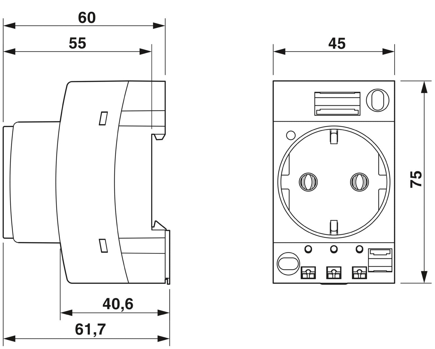 Phoenix Contact EO-CF/PT/LED - Socket