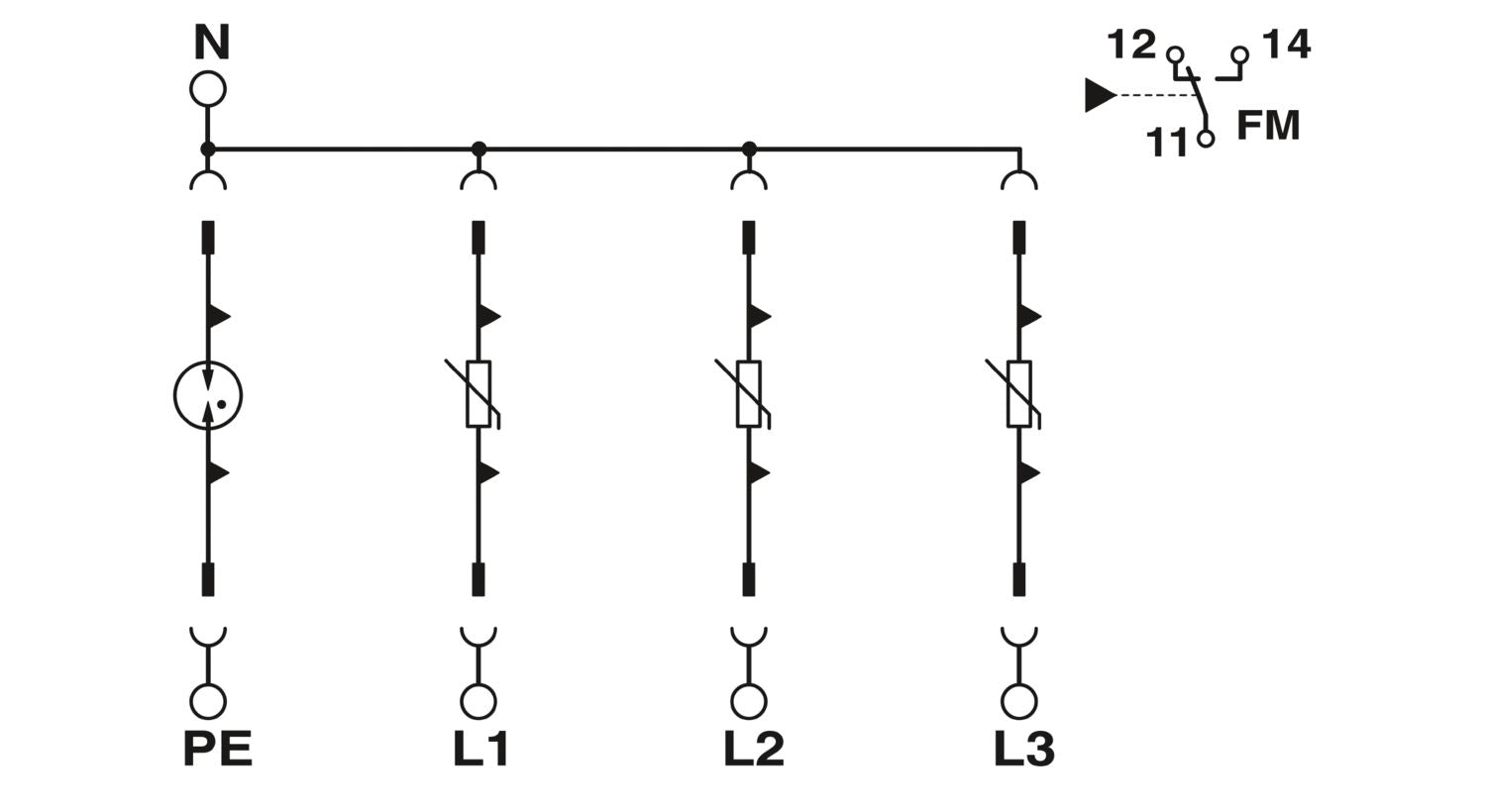 Phoenix Contact VAL-SEC-T2-3S-350-FM Type 2 SPD 3P